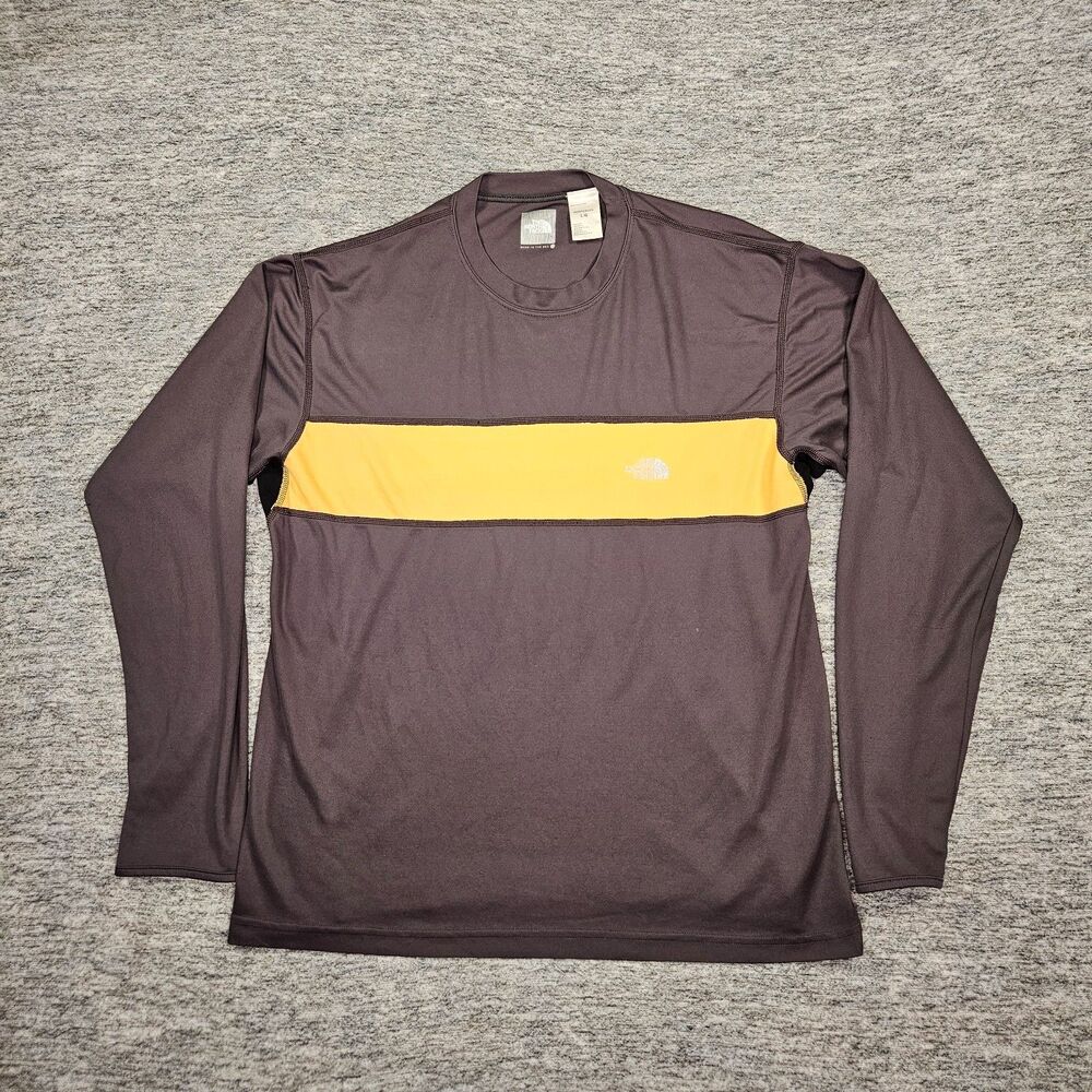 The North Face Shirt Mens Large Gray Long Sleeve Pullover Base Layer Vintage USA